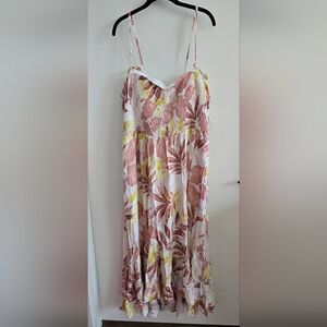Soma Tropical Pink and Yellow Maxi Dress